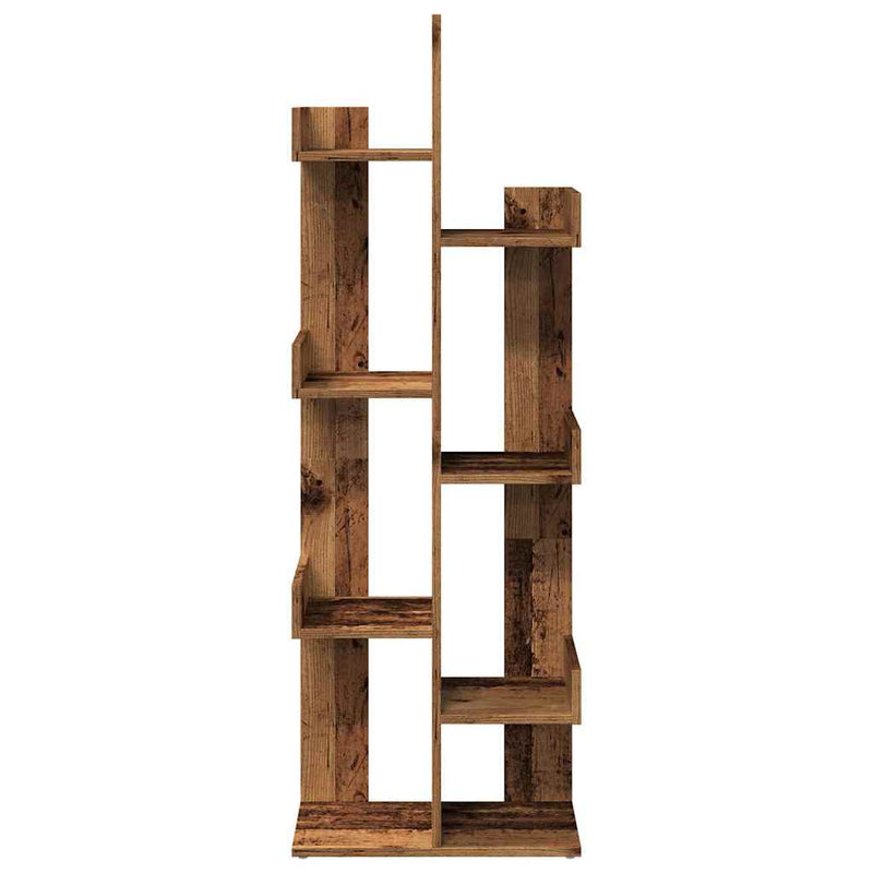 vidaXL antik fa színű szerelt fa könyvszekrény 48 x 25,5 x 140 cm