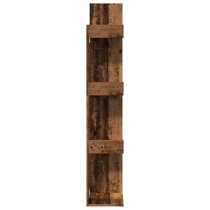 vidaXL antik fa színű szerelt fa könyvszekrény 48 x 25,5 x 140 cm