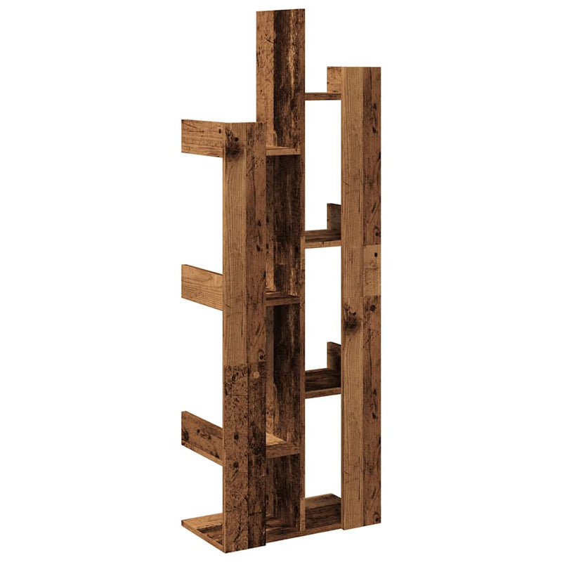vidaXL antik fa színű szerelt fa könyvszekrény 48 x 25,5 x 140 cm