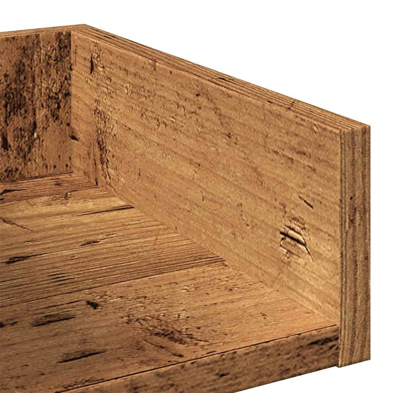 vidaXL antik fa színű szerelt fa könyvszekrény 48 x 25,5 x 140 cm