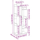 vidaXL antik fa színű szerelt fa könyvszekrény 48 x 25,5 x 140 cm