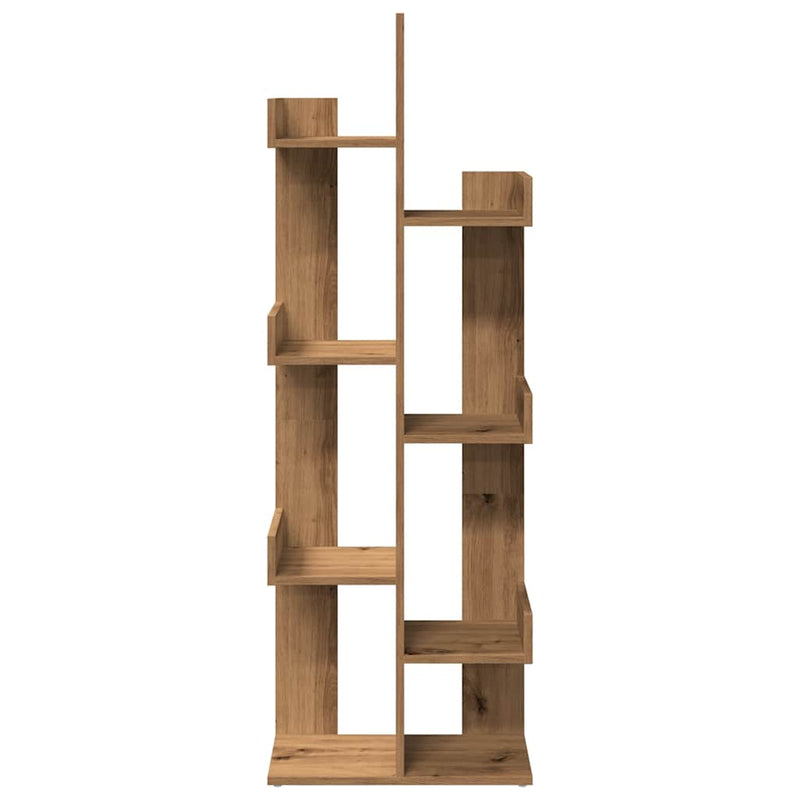 vidaXL kézműves tölgy színű szerelt fa könyvszekrény 48 x 25,5 x 140cm
