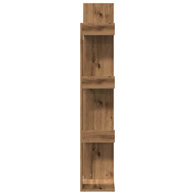 vidaXL kézműves tölgy színű szerelt fa könyvszekrény 48 x 25,5 x 140cm