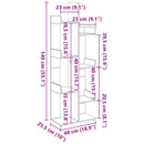 vidaXL kézműves tölgy színű szerelt fa könyvszekrény 48 x 25,5 x 140cm