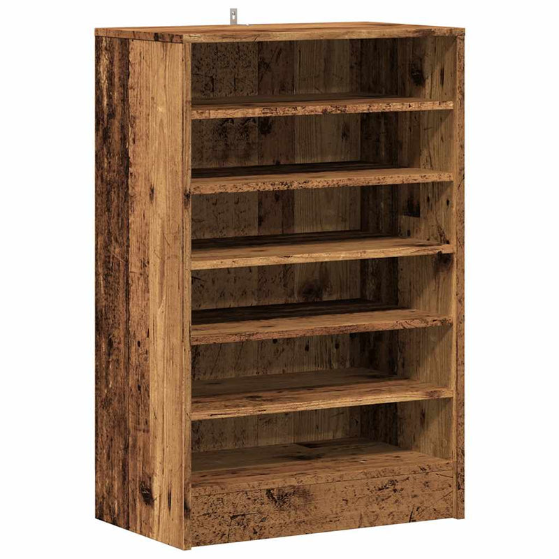 vidaXL antik fa színű szerelt fa cipősszekrény 60 x 35 x 92 cm