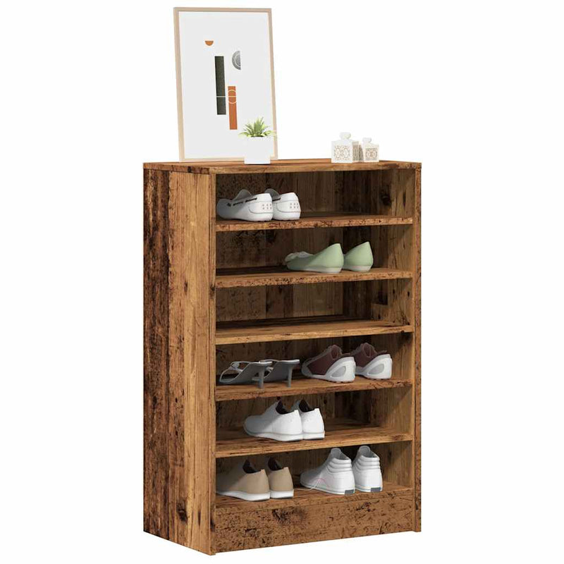 vidaXL antik fa színű szerelt fa cipősszekrény 60 x 35 x 92 cm