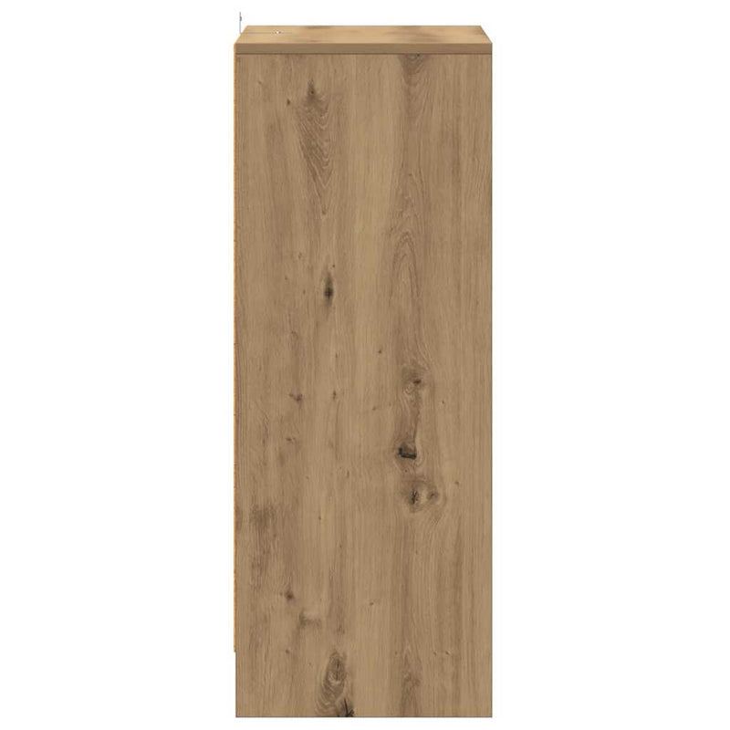 vidaXL kézműves tölgy színű szerelt fa cipősszekrény 60 x 35 x 92 cm