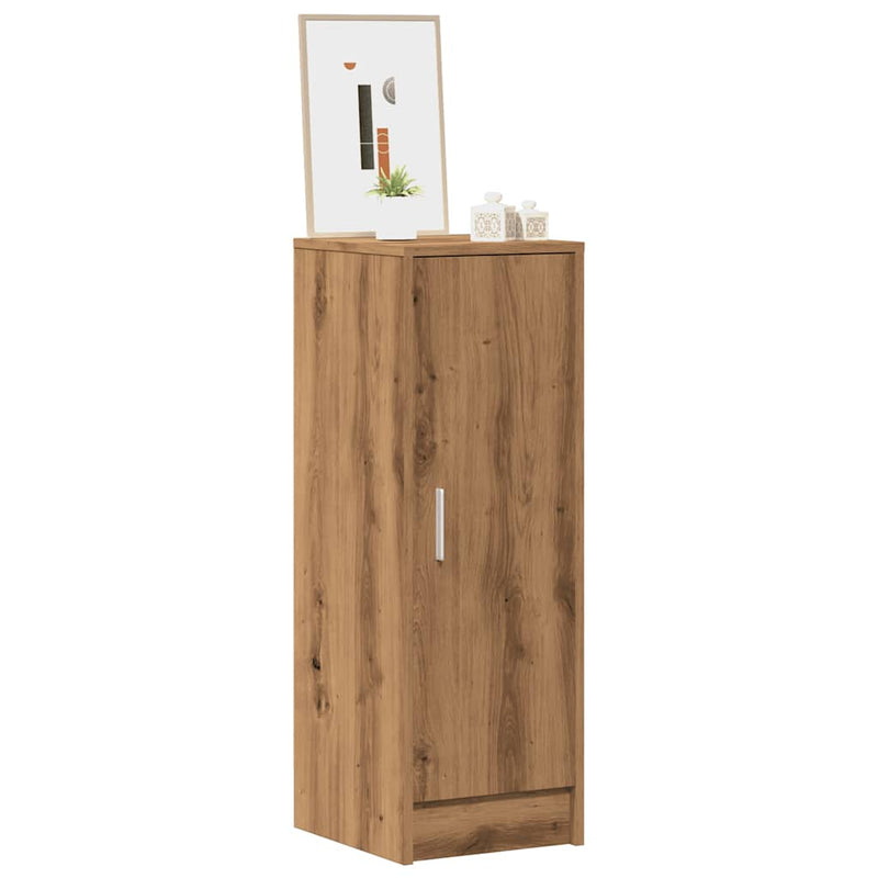vidaXL kézműves tölgy színű szerelt fa cipőszekrény 32x35x92 cm