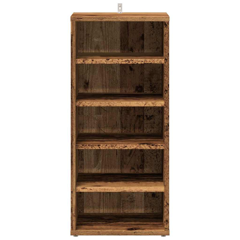 vidaXL 2 db antik fa színű szerelt fa cipősszekrény 32 x 35 x 70 cm