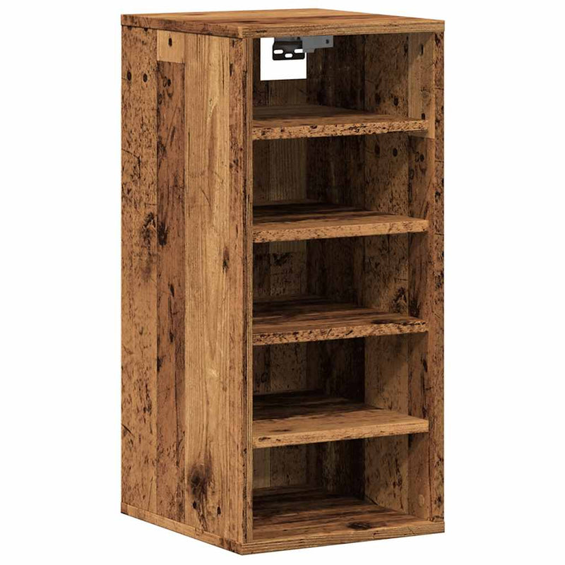 vidaXL 2 db antik fa színű szerelt fa cipősszekrény 32 x 35 x 70 cm