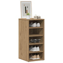 vidaXL 2 db kézműves tölgy színű szerelt fa cipőszekrény 32x35x70 cm