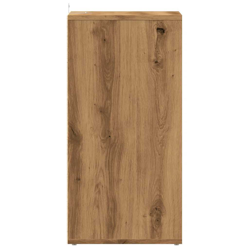 vidaXL 2 db kézműves tölgy színű szerelt fa cipőszekrény 32x35x70 cm