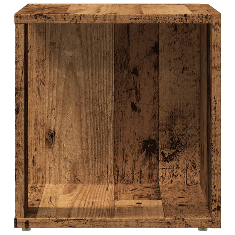 vidaXL antik fa színű szerelt fa kisasztal 33 x 33 x 34 cm