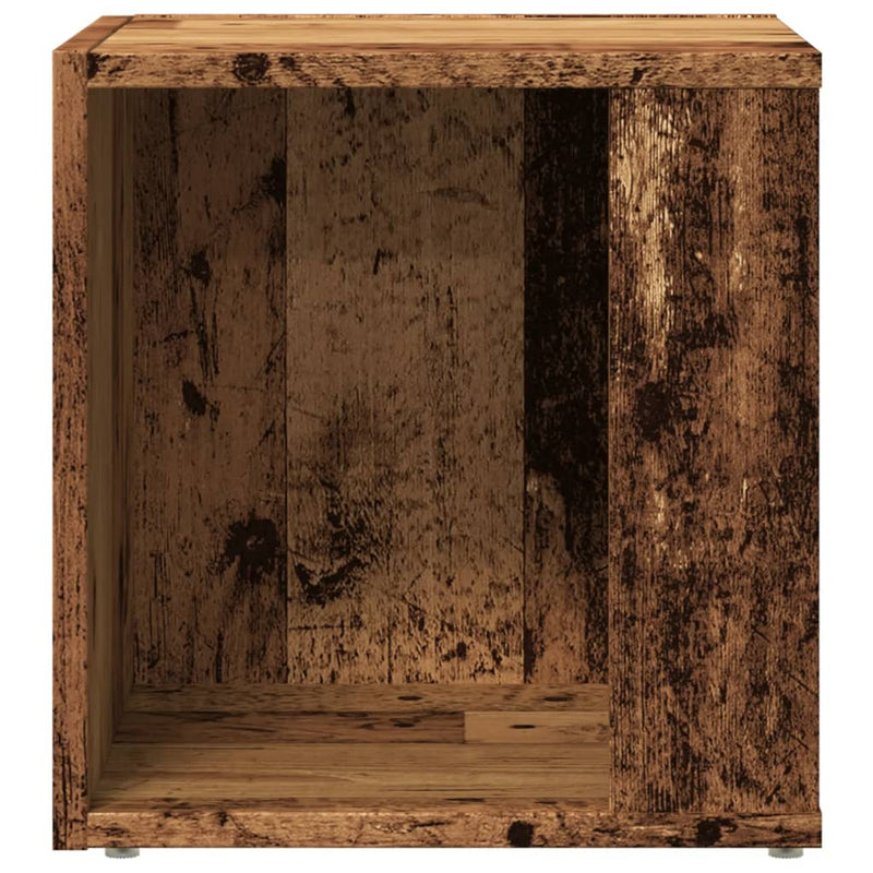 vidaXL antik fa színű szerelt fa kisasztal 33 x 33 x 34 cm