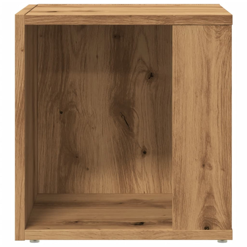 vidaXL kézműves tölgy színű szerelt fa kisszekrény 33 x 33 x 34 cm
