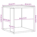 vidaXL Side Table 33 x 33 x 34 cm Engineered wood Kézműves Tölgy