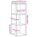 vidaXL antik fa szerelt fa sarokszekrény 33 x 33 x 100 cm