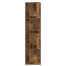 vidaXL antik fa színű szerelt fa sarokszekrény 33 x 33 x 132 cm