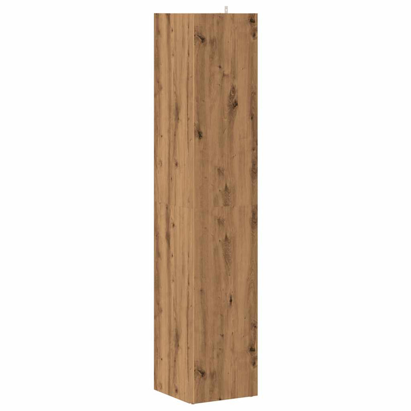 vidaXL kézműves tölgy szerelt fa sarokszekrény 33 x 33 x 165 cm