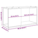 vidaXL antik hatású szerelt fa TV-szekrény 60 x 24 x 32 cm