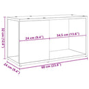 vidaXL kézműves tölgy színű szerelt fa TV-szekrény 60 x 24 x 32 cm
