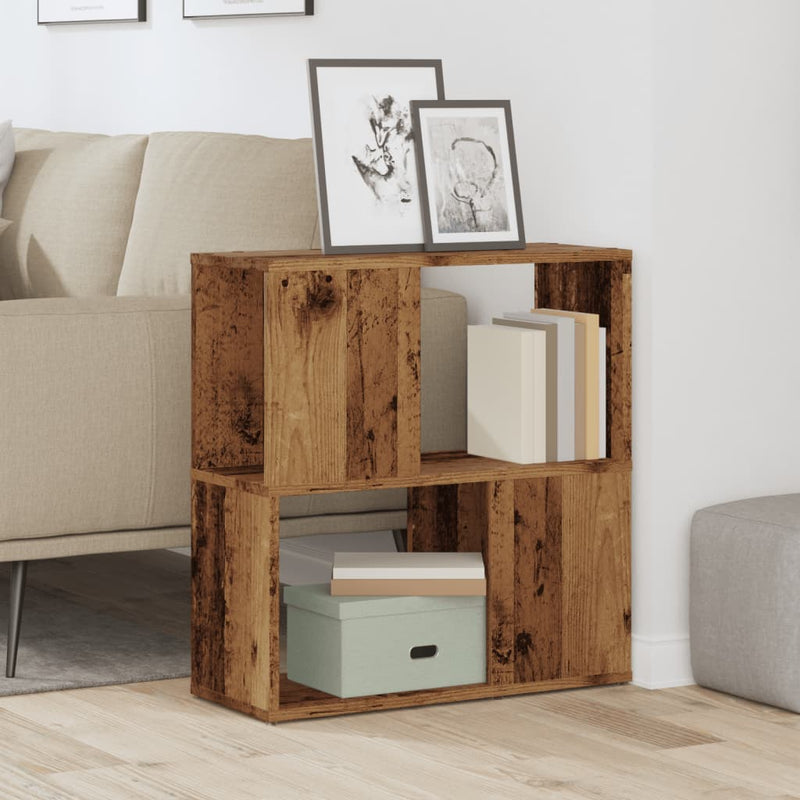 vidaXL antik fa színű szerelt fa könyvszekrény 60 x 24 x 63 cm