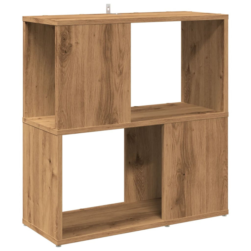 vidaXL kézműves tölgy színű szerelt fa könyvszekrény 60x24x63 cm
