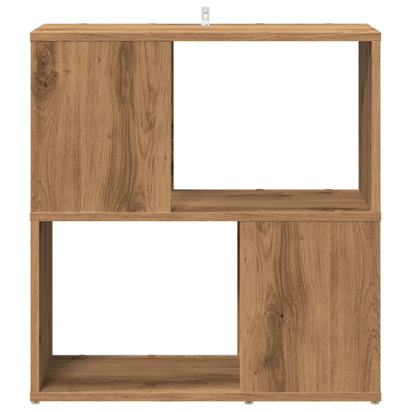 vidaXL kézműves tölgy színű szerelt fa könyvszekrény 60x24x63 cm
