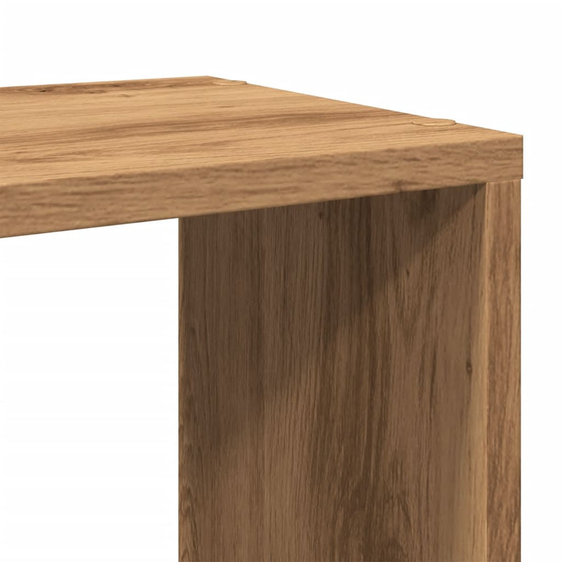 vidaXL kézműves tölgy színű szerelt fa könyvszekrény 60x24x63 cm