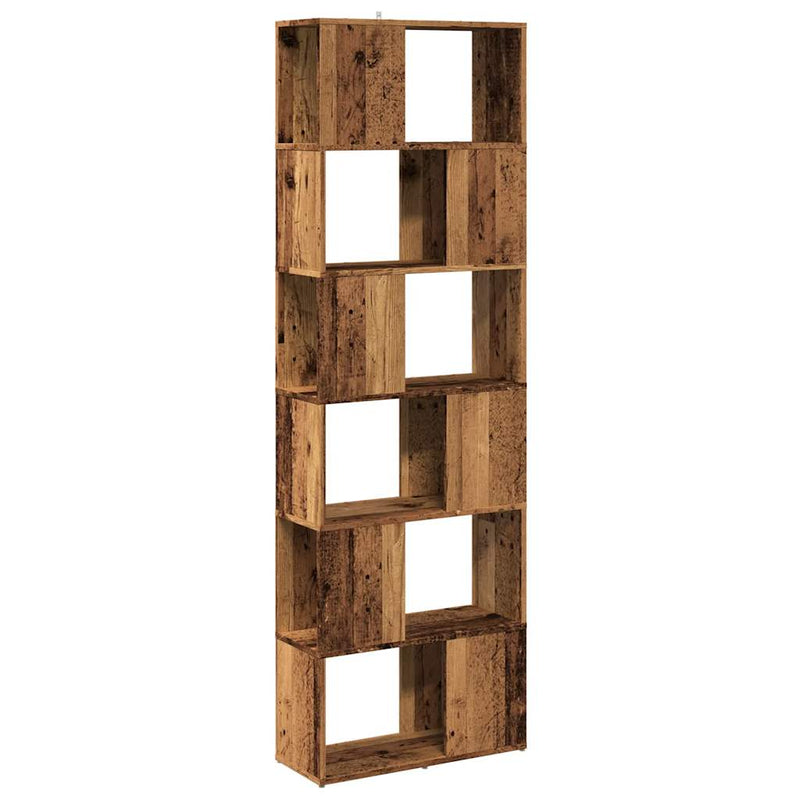 vidaXL antik fa színű térelválasztó könyvszekrény 60x24x186 cm