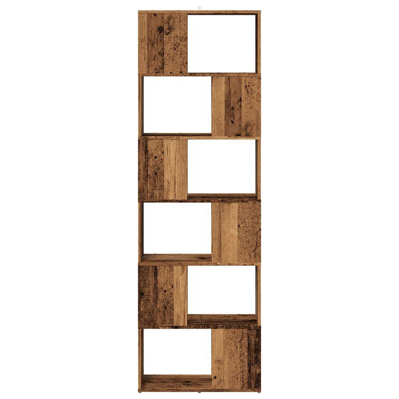 vidaXL antik fa színű térelválasztó könyvszekrény 60x24x186 cm