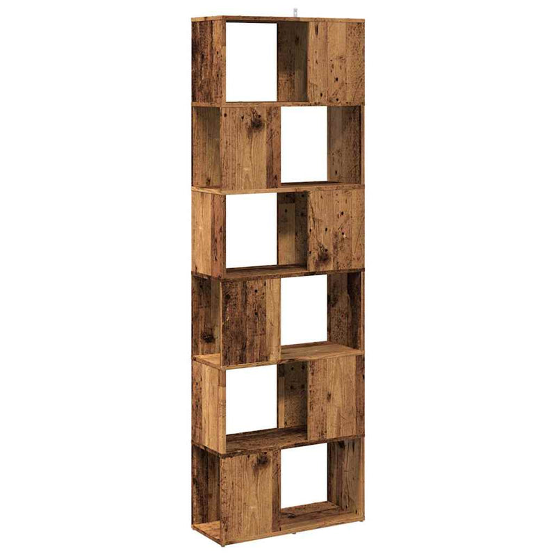 vidaXL antik fa színű térelválasztó könyvszekrény 60x24x186 cm