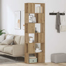 vidaXL kézműves tölgy könyvszekrény/térelválasztó 60 x 24 x 186 cm