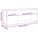 vidaXL kézműves tölgy színű szerelt fa TV-szekrény 80x24x32 cm