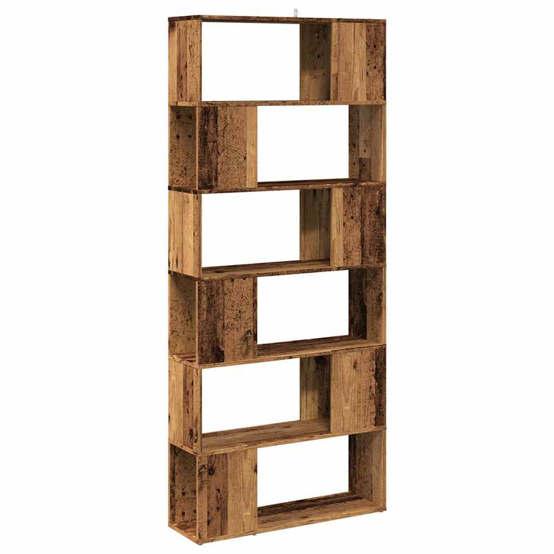 vidaXL antik fa színű térelválasztó könyvszekrény 80 x 24 x 186 cm