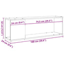 vidaXL kézműves tölgy színű szerelt fa TV-szekrény 100x24x32 cm
