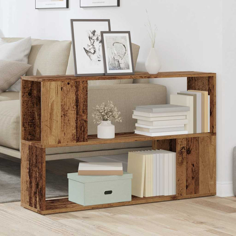 vidaXL antik fa színű szerelt fa könyvszekrény 100 x 24 x 63 cm