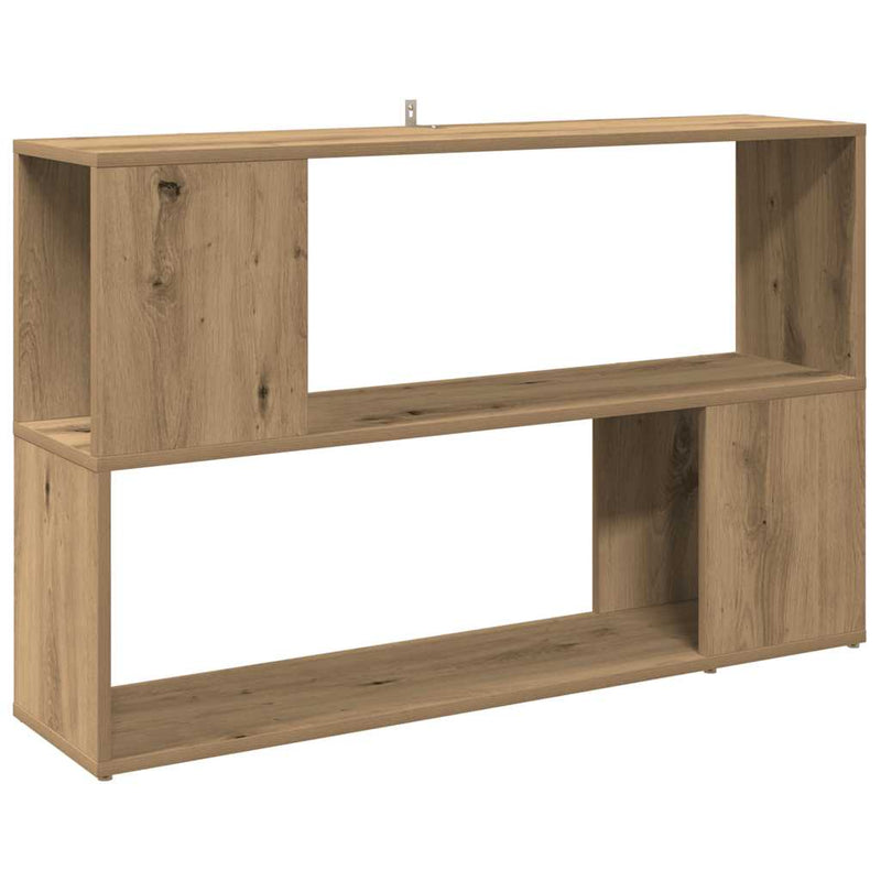 vidaXL kézműves tölgy színű szerelt fa könyvszekrény 100x24x63 cm