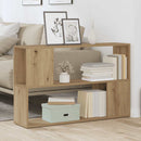 vidaXL kézműves tölgy színű szerelt fa könyvszekrény 100x24x63 cm