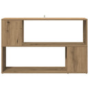 vidaXL kézműves tölgy színű szerelt fa könyvszekrény 100x24x63 cm