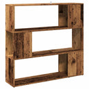vidaXL Könyvszekrény/szobaosztó régi fa 100x24x94 cm