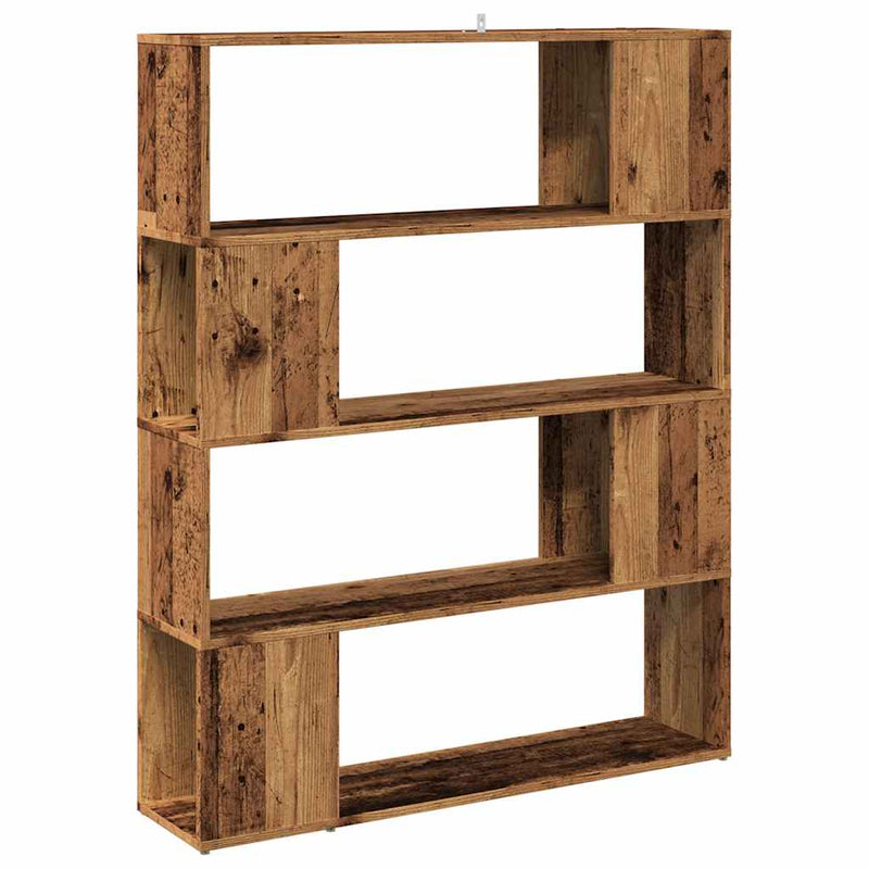 vidaXL antik fa színű térelválasztó könyvszekrény 100x24x124,5 cm