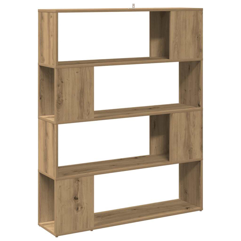 vidaXL Könyvszekrény/szobaosztó Artisan Oak 100x24x124,5 cm