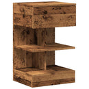 vidaXL éjjeliszekrény Régi fa 40x35x65 cm Gépelt fa