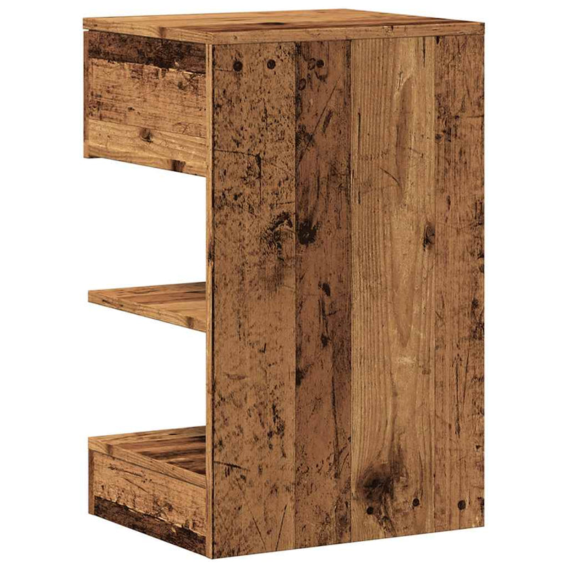 vidaXL éjjeliszekrények 2 db Régi fa 40x35x65 cm Gépesített fa