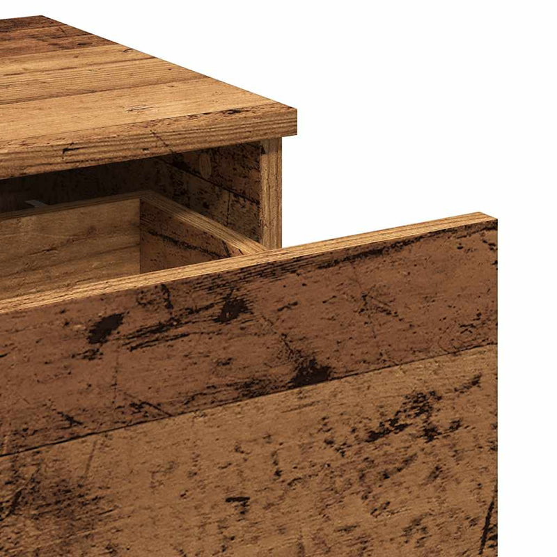 vidaXL éjjeliszekrények 2 db Régi fa 40x35x65 cm Gépesített fa