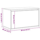 vidaXL előszobapad 80x40x45 cm Régi fából készült fűrészáru