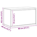 vidaXL előszobapad 80x40x45 cm Artisan tölgyfa műfa