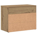 vidaXL kézműves tölgy színű szerelt fa cipőtároló pad 60 x 30 x 45 cm