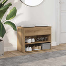 vidaXL kézműves tölgy színű szerelt fa cipőtároló pad 60 x 30 x 45 cm